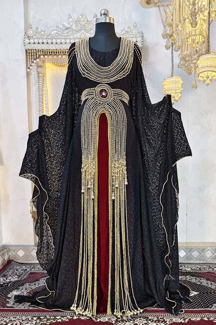 Black islamic wedding party kaftan