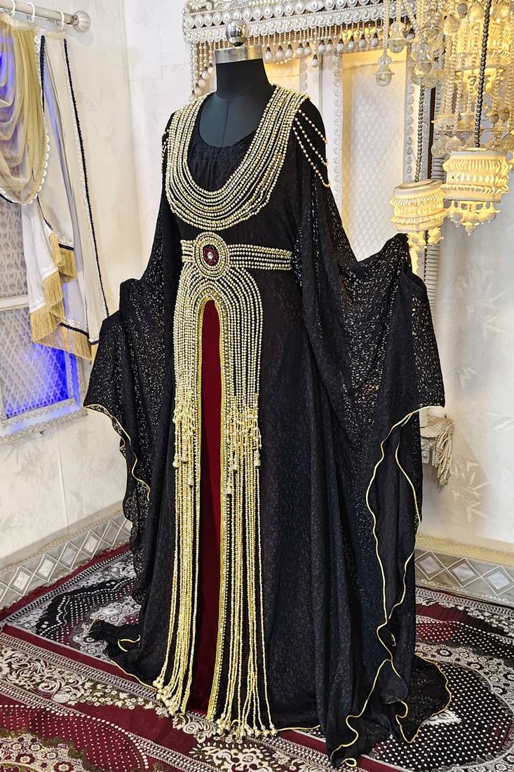 Black islamic wedding party kaftan