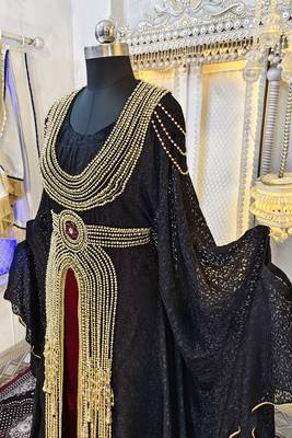 Black islamic wedding party kaftan 4