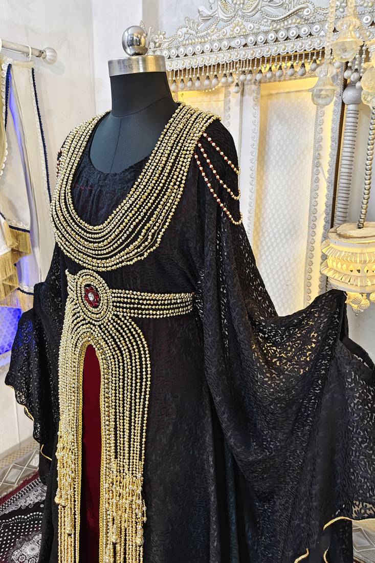Black islamic wedding party kaftan