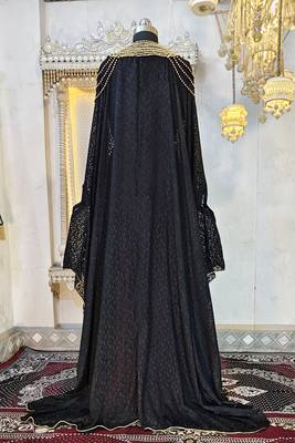 Black islamic wedding party kaftan 5