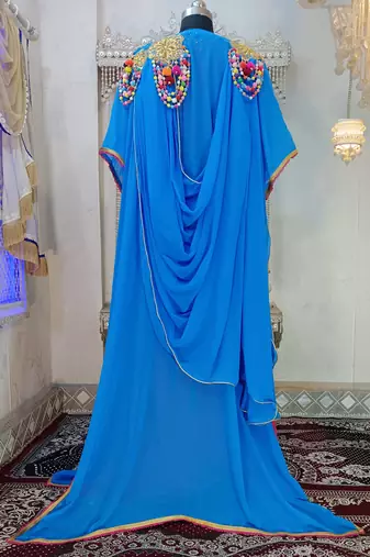 Firozi and gulal pink islamic kaftan