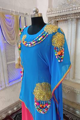 Firozi and gulal pink islamic kaftan 5