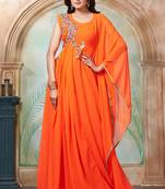 Orange designer islamic partywear caftan