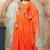 Orange designer islamic partywear caftan