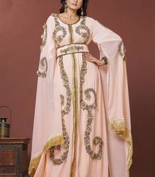 Light peach moroccan wedding kaftan