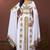 White moroccan embroidery party wedding kaftan