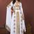White moroccan embroidery party wedding kaftan
