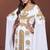 White moroccan embroidery party wedding kaftan