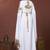 White moroccan embroidery party wedding kaftan