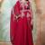 Maroon designer wedding party dress