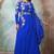 Royal blue moroccan wedding party wear kaftan