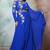 Royal blue moroccan wedding party wear kaftan