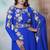 Royal blue moroccan wedding party wear kaftan