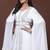 White moroccan islamic wedding designer caftan