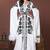 White moroccan arabic party wear wedding kaftan