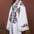 White moroccan arabic party wear wedding kaftan