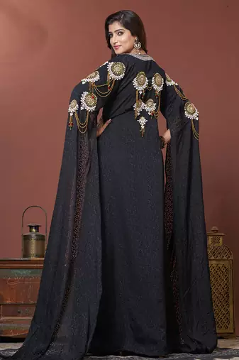 Black designer takchita caftan