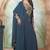 Dark grey and black georgette islamic party wear kaftan