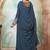 Dark grey and black georgette islamic party wear kaftan