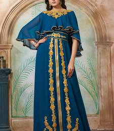 Bottle green designer arabic takchita wedding kaftan