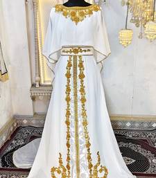 White designer arabic takchita wedding kaftan
