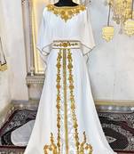 White designer arabic takchita wedding kaftan