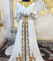 White designer arabic kaftan