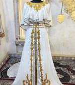 White designer arabic kaftan