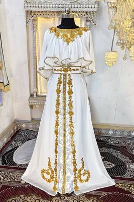 White designer arabic kaftan 2