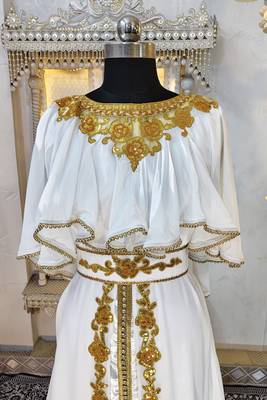 White designer arabic kaftan 3