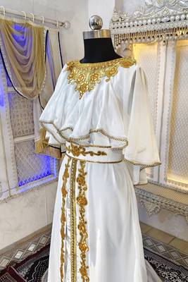 White designer arabic kaftan 4