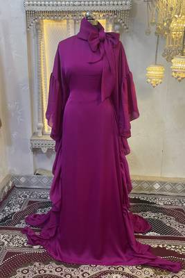 Pink wedding moroccan style caftan 1