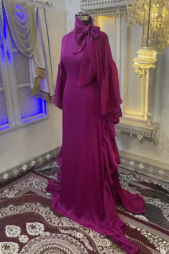 Pink wedding moroccan style caftan
