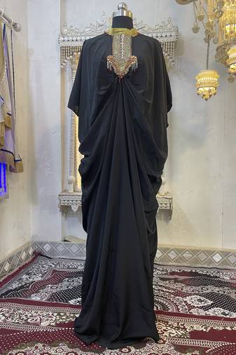 Black designer islamic takchita kaftan