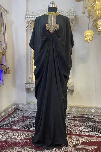 Black designer islamic takchita kaftan