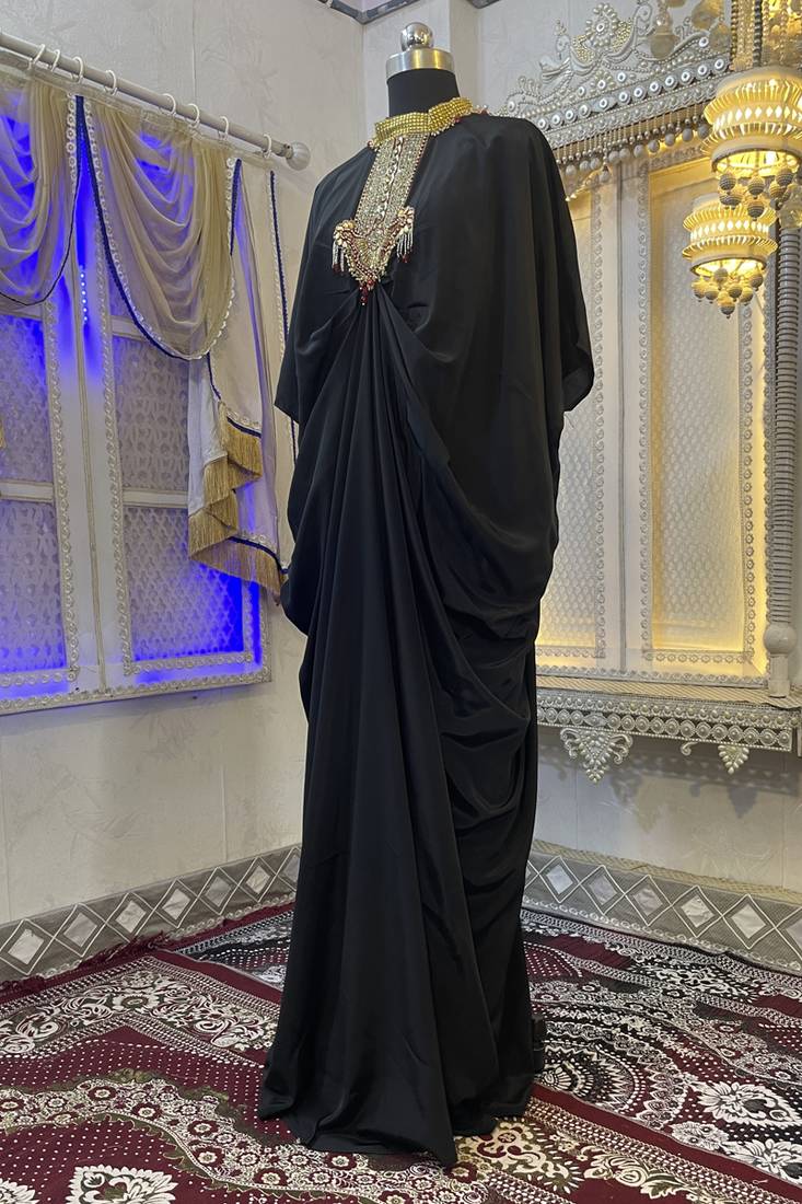 Black designer islamic takchita kaftan