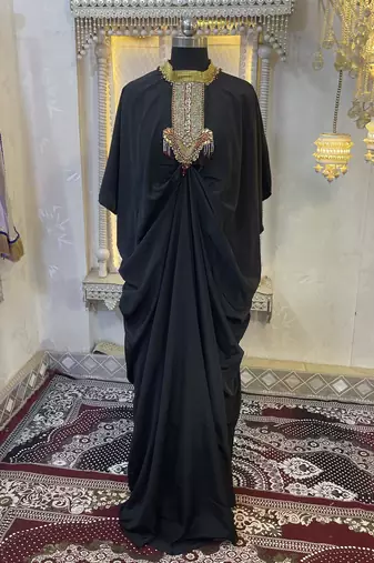 Black designer islamic takchita kaftan