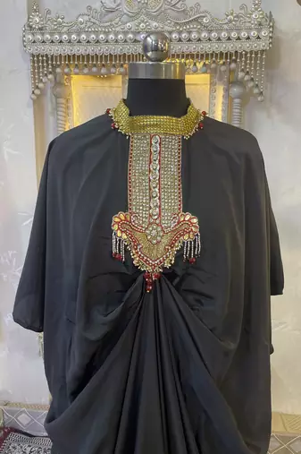 Black designer islamic takchita kaftan