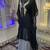 Black moroccan kaftan party wear maxi gown