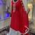 Red wedding takchita embroidered dubai abaya