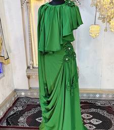 Green islamic evening partywear kaftan