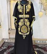 Black moroccan wedding partywear kaftan