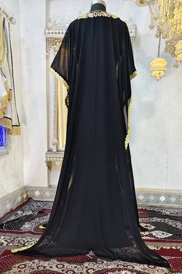 Black moroccan wedding partywear kaftan 5