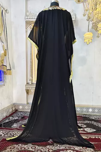Black moroccan wedding partywear kaftan