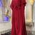Maroon georgette wedding party gown