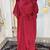 Maroon georgette wedding party gown
