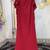 Maroon georgette wedding party gown
