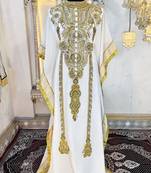 White and gold islamic kaftan