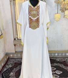White designer islamic wedding caftan